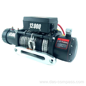 12000lbs drum winch with rope for 4x4